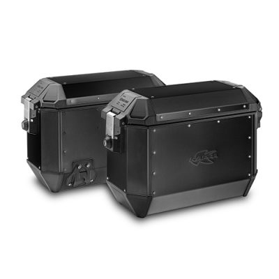Maletas Laterales KAPPA K'FORCE 37lts Aluminio Negro Pack 2