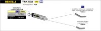 Escape ARROW Race-Tech homologado en aluminio negro para BENELLI TRK 502 17-20 - Imagen 2
