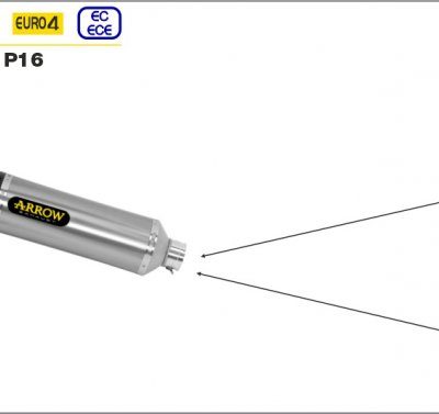 Escape ARROW Race-Tech hom. Aluminio + Conector central Hom. o Racing